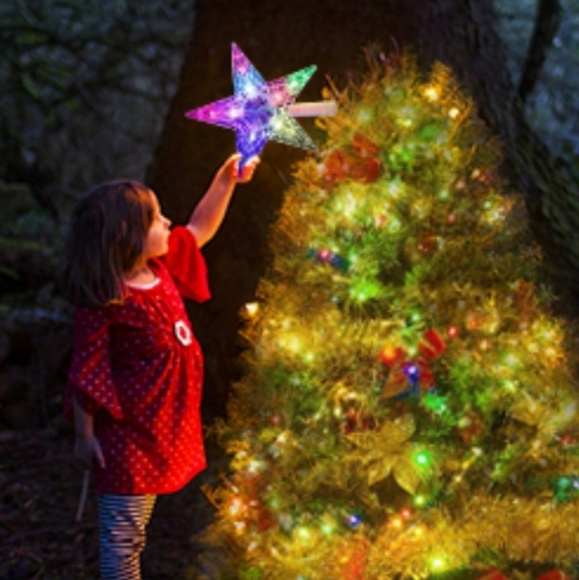 Christmas LED Star Tree Topper 9.5 Inch 24 Colors w/7 Modes Battery Operated - Picture 9 of 9